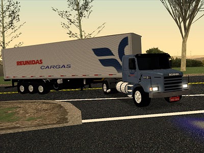 Scania 112H e Carreta Random da Reunidas Cargas para GTA San Andreas