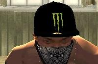 Boné Monster Energy preto para GTA San Andreas