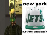 Boné New York Jets para GTA San Andreas