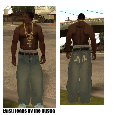 Calça jeans Evisu para GTA San Andreas