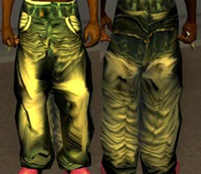 Calça jeans Green Baggy para GTA San Andreas