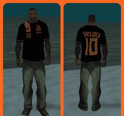 Camisa do jogador Sneijder da Holanda para GTA San Andreas