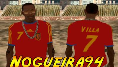 Camisa do jogador Villa da Espanha para GTA San Andreas