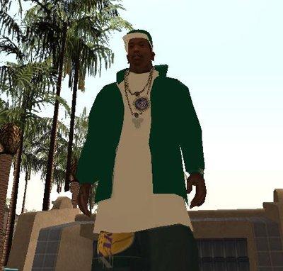 Jaqueta Suit Green para GTA San Andreas