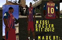Uniforme Messi do Barcelona para GTA San Andreas