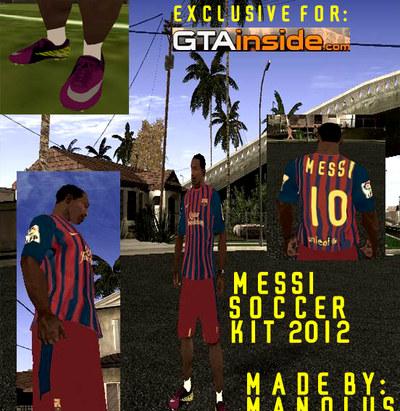Uniforme do Messi do Barcelona para GTA San Andreas
