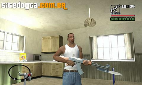 Fuzil AK-47 com baioneta para GTA San Andreas