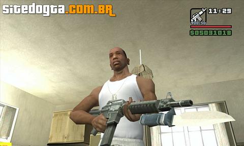 Fuzil M4 com baioneta para GTA San Andreas