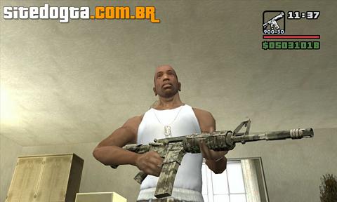 Fuzil M4A1 camuflada para GTA San Andreas