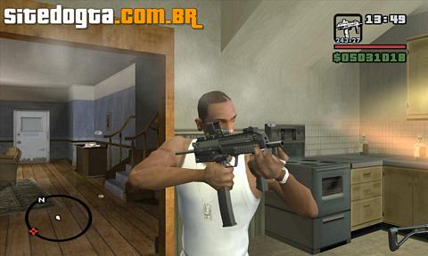 Submetralhadora MP7 Eotech SD para GTA San Andreas