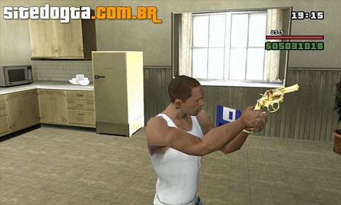 Revlver Model64 dourada para GTA San Andreas