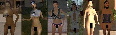 Mod das Garotas sem calcinha para GTA San Andreas