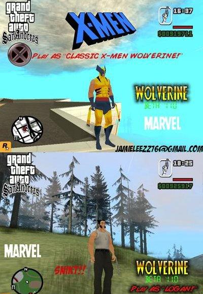 Mod do Wolverine do X-Men para GTA San Andreas