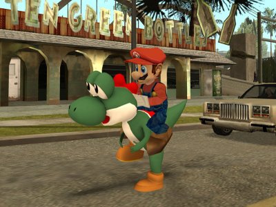 Yoshi do Super Mario para GTA San Andreas