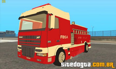 DAF XF dos bombeiros para GTA San Andreas para GTA San Andreas