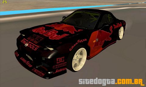 Mazda RX7 Madmikes Redbull para GTA San Andreas