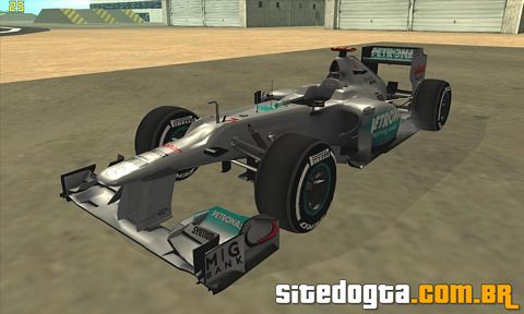 Mercedes AMG Petronas F1 W03 2012 para GTA San Andreas