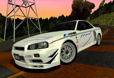 Nissan Skyline R34 GT-R Mines para GTA San Andreas