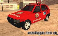 Fiat Uno Mille dos bombeiros do RJ para GTA San Andreas