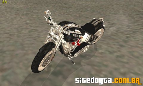 Harley-Davidson FLSTF custom BlackRider para GTA San Andreas