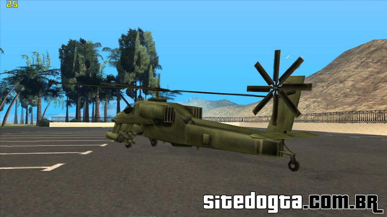 Código do helicóptero de guerra Hunter do GTA San Andreas 