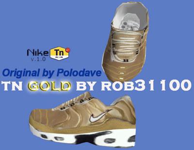 Skin do tênis Nike Airmax TN Gold