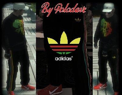 Skin do uniforme Adidas rastafari