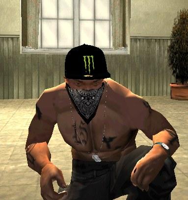 Bon Monster Energy preto para GTA San Andreas