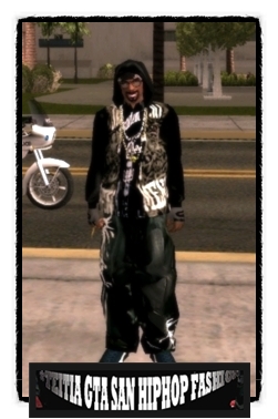 Calça jeans Black Spray para GTA San Andreas