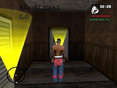 Calça jeans Bloodz para GTA San Andreas