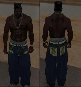 Calça jeans Karl Kani Puzzle para GTA San Andreas