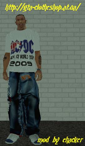 Camiseta do AC/DC para GTA San Andreas