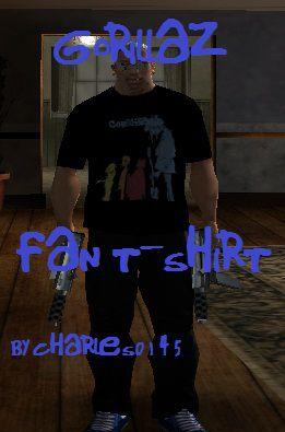 Camiseta do Gorillaz para GTA San Andreas