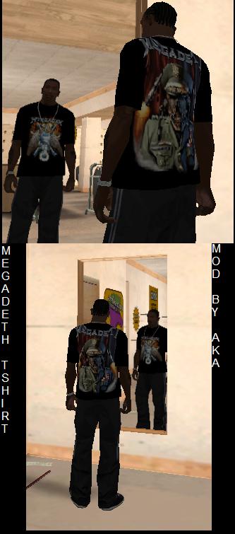 Camiseta do Megadeth para GTA San Andreas