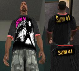 Camiseta do Sum 41 para GTA San Andreas