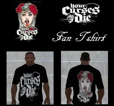 Camiseta do Your Curses Die para GTA San Andreas
