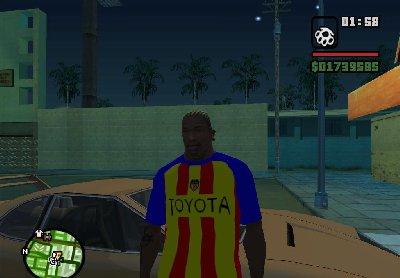 Camisa do Valencia para GTA San Andreas