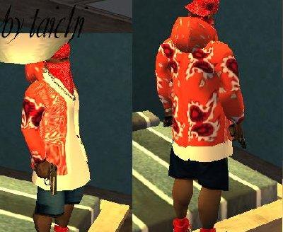 Jaqueta Bandana Hoody Red para GTA San Andreas