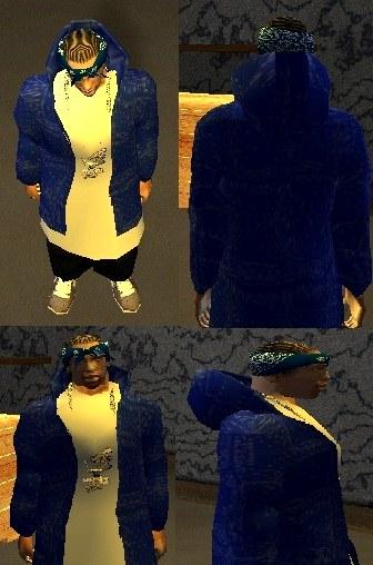 Jaqueta Crip Hoodie para GTA San Andreas