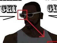 Óculos branco para GTA San Andreas