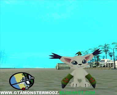 Skin do Gatomon do Digimon para GTA San Andreas