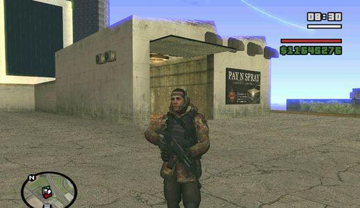 Skin do Mercenario do COD MW2 para GTA San Andreas