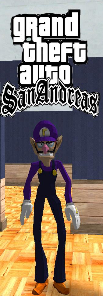 Skin do Waluigi do Mario para GTA San Andreas