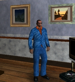 Terno azul para GTA San Andreas