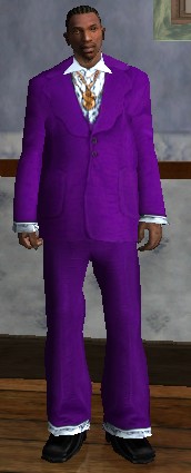 Terno Pimp roxo para GTA San Andreas