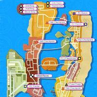 Mapa de corridas do GTA Vice City