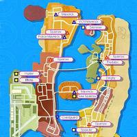 Mapa de Helicópteros e barcos do GTA Vice City