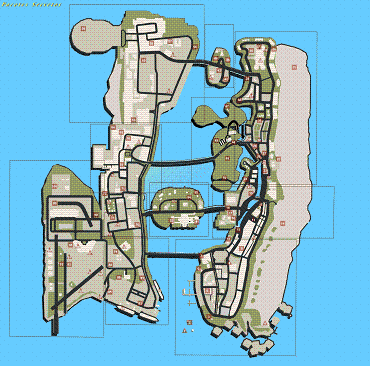 Mapa de pacotes secretos do do GTA Vice City